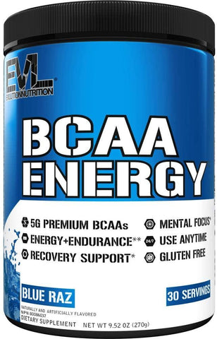 EVLution Nutrition BCAA Energy, Blue Raz - 270g