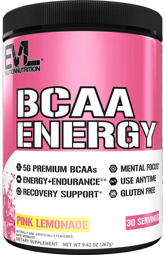 EVLution Nutrition BCAA Energy, Pink Lemonade - 267g