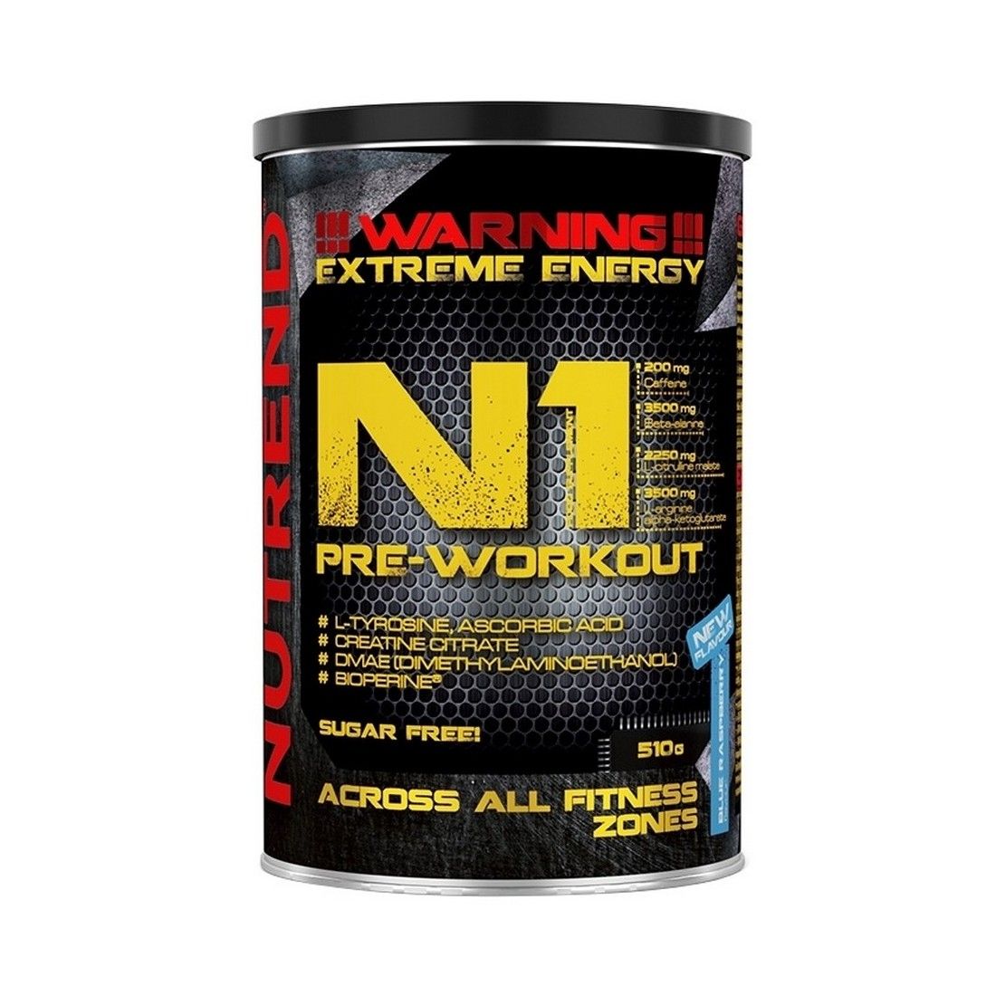 Nutrend N1 Pre-Workout, Blue Raspberry - 510g