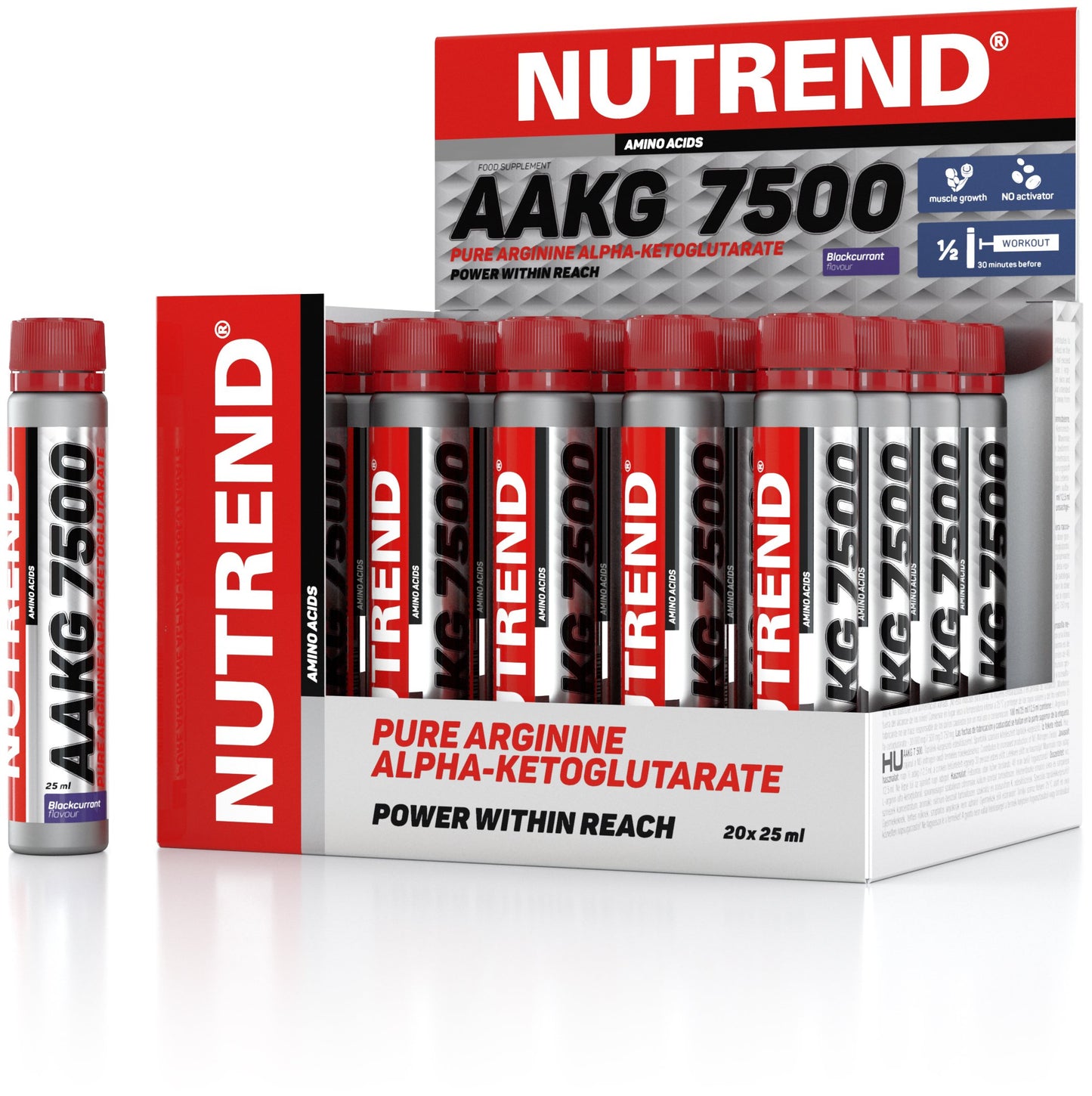 Nutrend AAKG 7500, Blackcurrant - 20 x 25 ml.