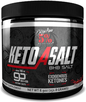 5% Nutrition Keto aSALT with goBHB Salts, Cherry Limeade - 252g