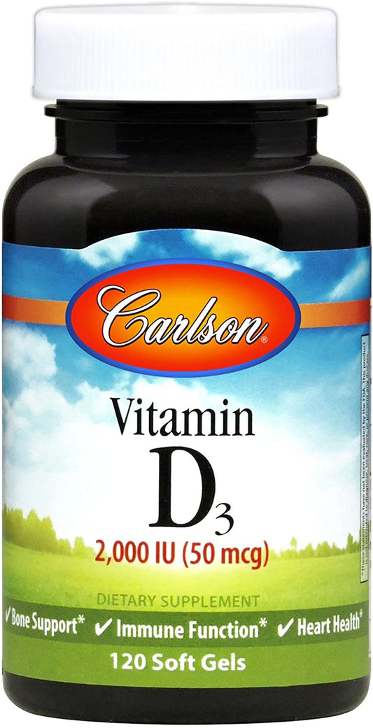 Carlson Labs Vitamin D3, 2000 IU - 120 softgels
