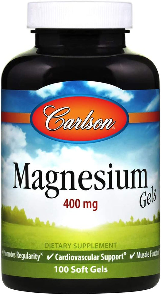 Carlson Labs Magnesium Gels, 400mg - 100 softgels