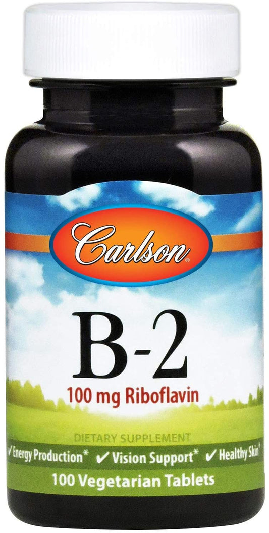 Carlson Labs Vitamin B-2, 100mg - 100 vegetarian tabs