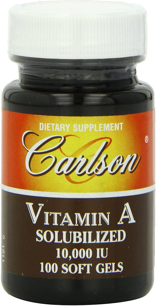 Carlson Labs Vitamin A Solubilized, 10 000 IU - 100 softgels