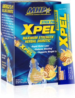 MHP Xpel Stick Packs, Pineapple Ginger - 20 stick packs