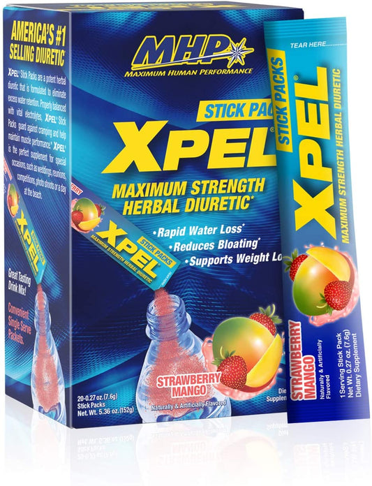 MHP Xpel Stick Packs, Strawberry Mango - 20 stick packs