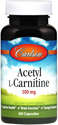 Carlson Labs Acetyl L-Carnitine, 500mg - 60 caps