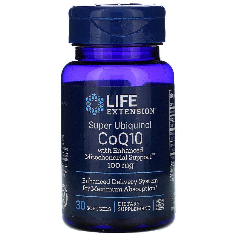 Life Extension Super Ubiquinol CoQ10 with PQQ, 100 mg - 30 softgels