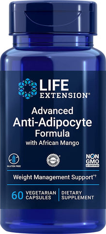 Life Extension Advanced Anti-Adipocyte Formula with Meratrim and Integra-Lean African Mango Irvingia - 60 vcaps