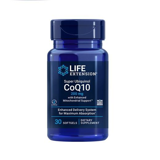 Life Extension Super Ubiquinol CoQ10 with Enhanced Mitochondrial Support, 200mg - 30 softgels