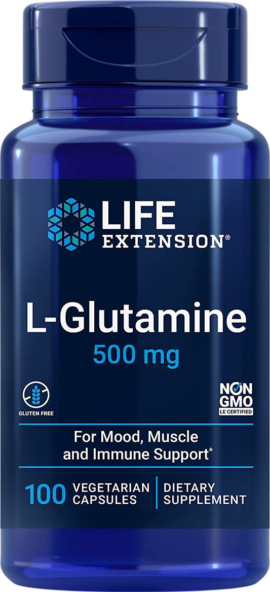 Life Extension L-Glutamine, 500mg - 100 vcaps