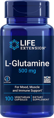 Life Extension L-Glutamine, 500mg - 100 vcaps