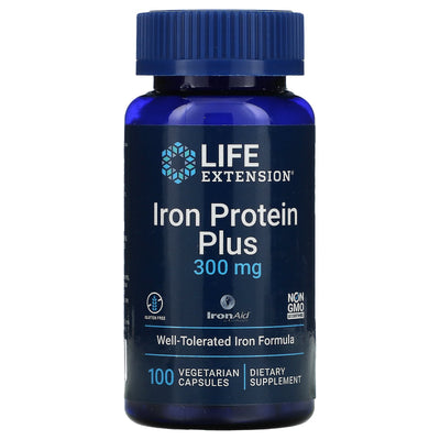Life Extension Iron Protein Plus, 300mg - 100 caps