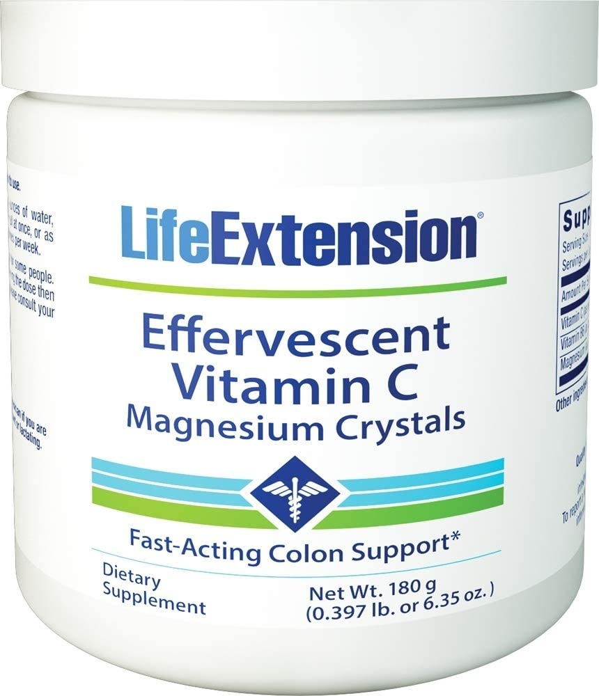 Life Extension Effervescent Vitamin C Magnesium Crystals - 180g