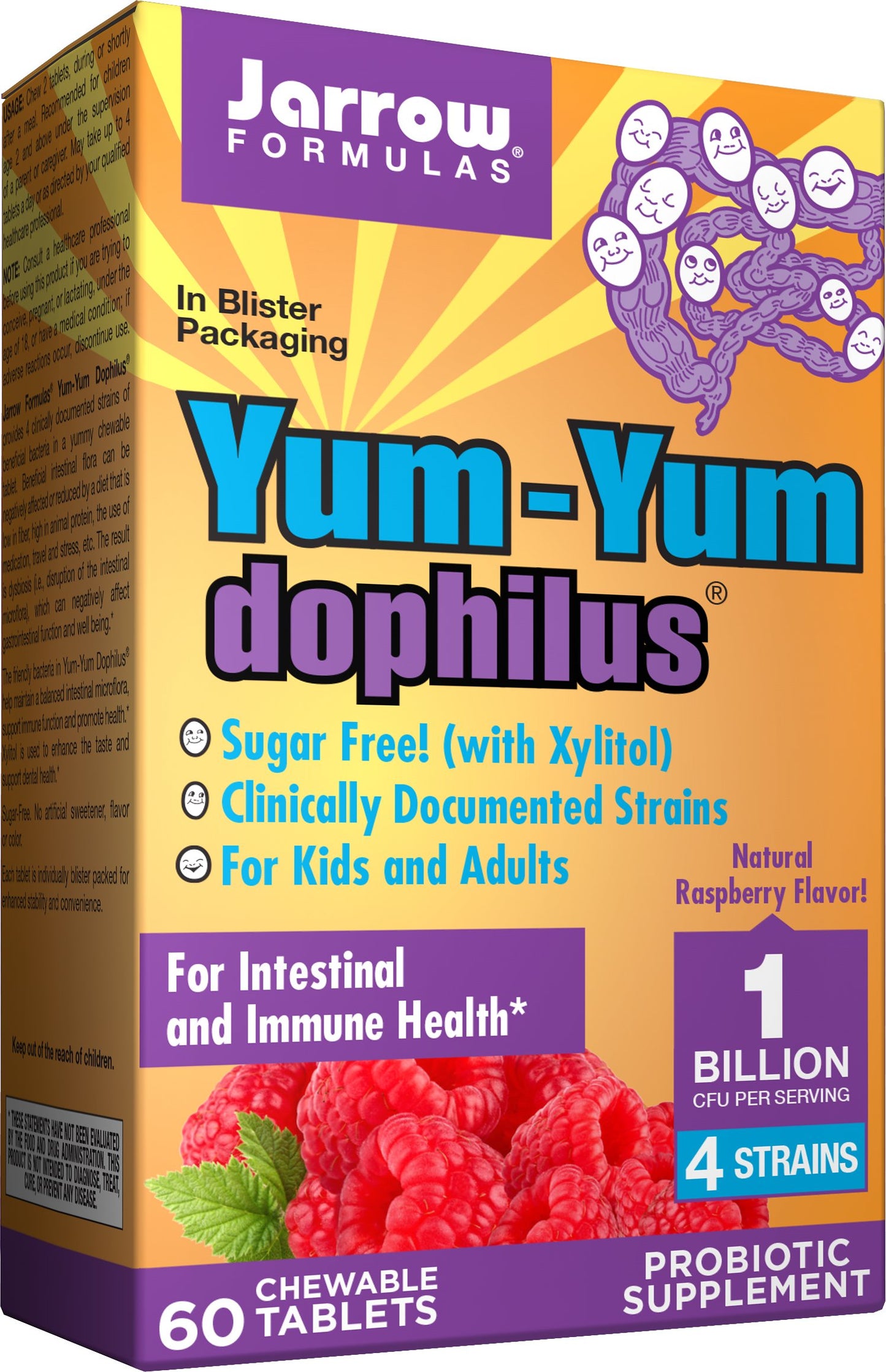 Jarrow Formulas Yum-Yum Dophilus, 1 Billion - 60 chewable tabs
