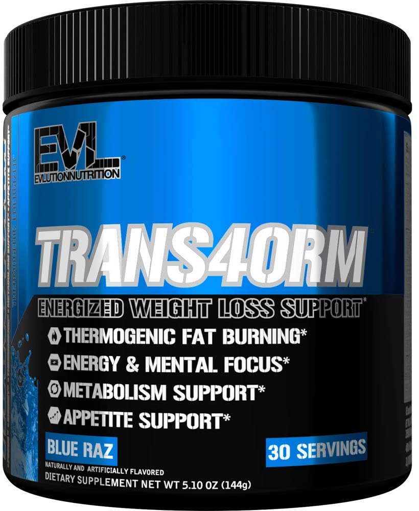 EVLution Nutrition Trans4orm Powder, Blue Razz - 147g