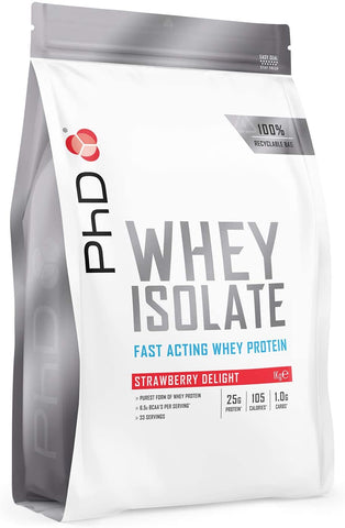 PhD Whey Isolate, Strawberry Delight - 908g