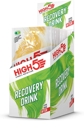 HIGH5 Recovery Drink, Banana Vanilla - 9 x 60g