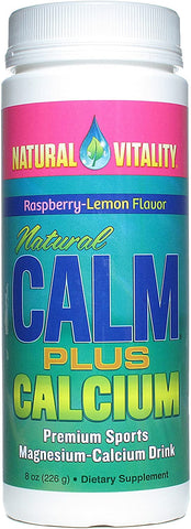 Natural Vitality Natural Calm Plus Calcium, Raspberry Lemon - 226g