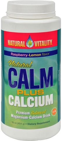 Natural Vitality Natural Calm Plus Calcium, Raspberry Lemon - 454g
