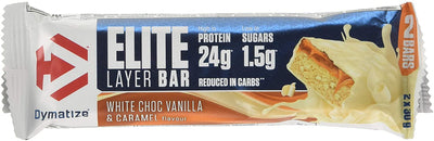 Dymatize Elite Layer Bar, White Chocolate Vanilla Caramel - 18 bars (60g)