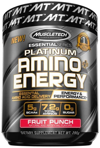 MuscleTech Platinum Amino + Energy, Fruit Punch - 295g