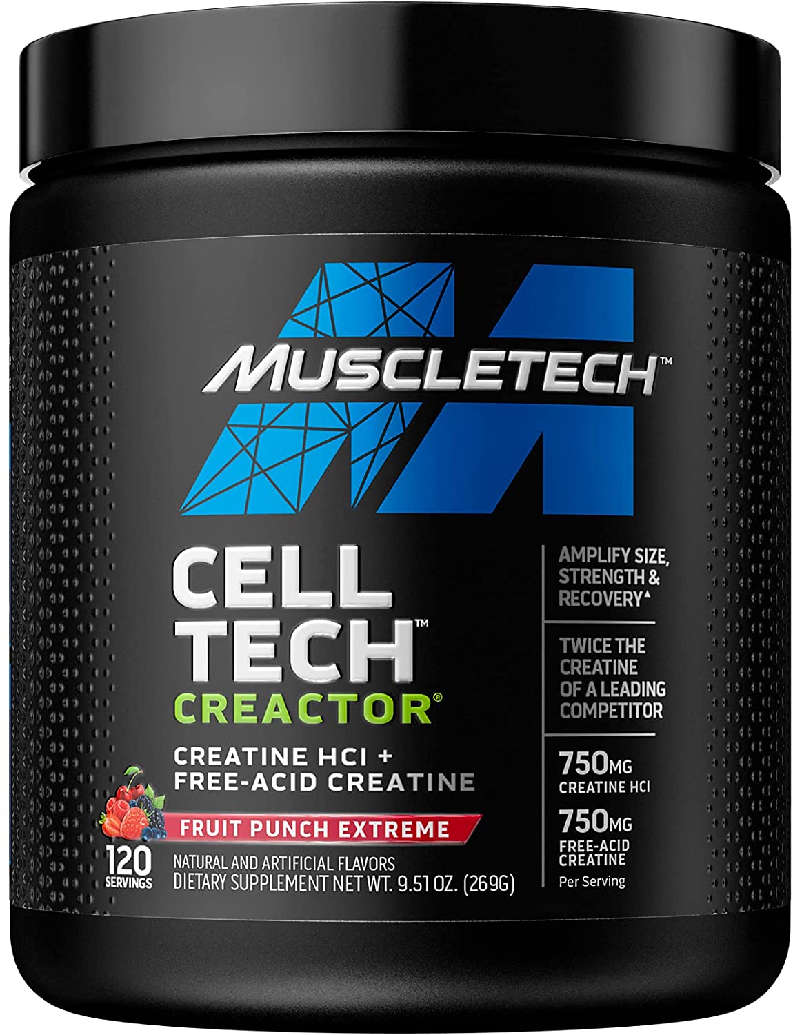 MuscleTech Creactor, Fruit Punch Extreme - 269g