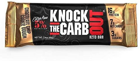5% Nutrition Knock The Carb Out, Chocolate Chip Cookie Dought - 10 bars