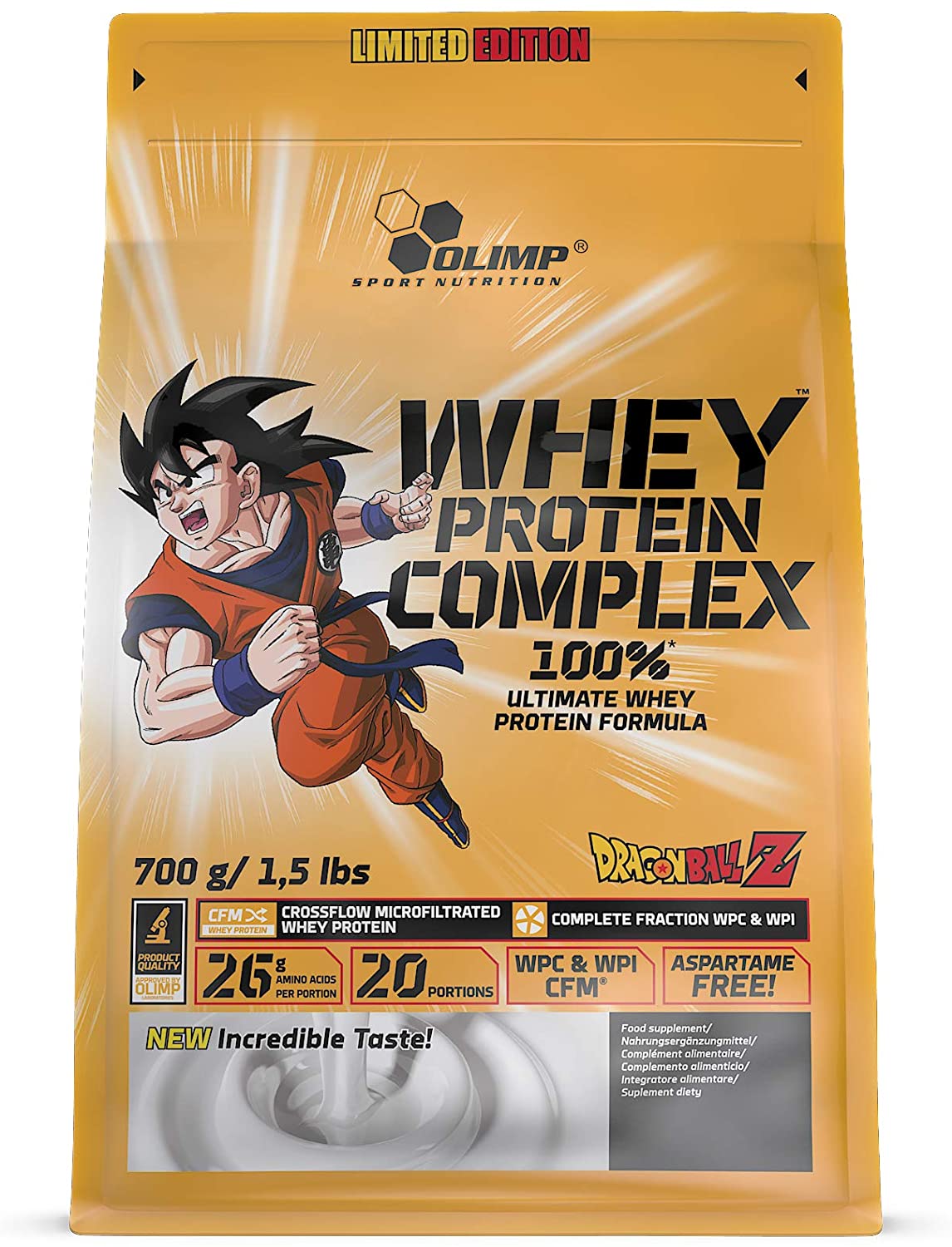 Olimp Nutrition Whey Protein Complex 100% Limited Edition Dragon Ball, Cookies Cream - 700g