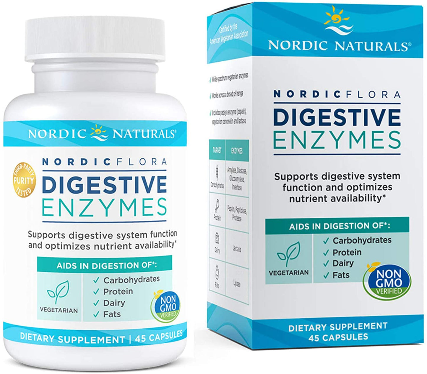 Nordic Naturals Nordic Flora Digestive Enzymes - 45 caps