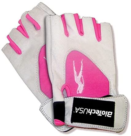BioTechUSA Lady 1 Gloves, White Pink - Small