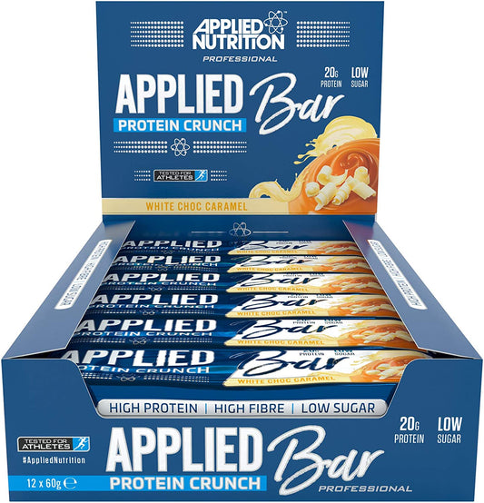 Applied Nutrition Applied Protein Crunch Bar, White Choc Caramel - 12 x 60g