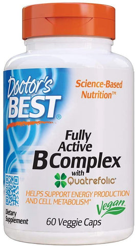 Doctor's Best Fully Active B-Complex with Quatrefolic - 60 vcaps