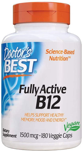 Doctor's Best Fully Active B12, 1500mcg - 180 vcaps