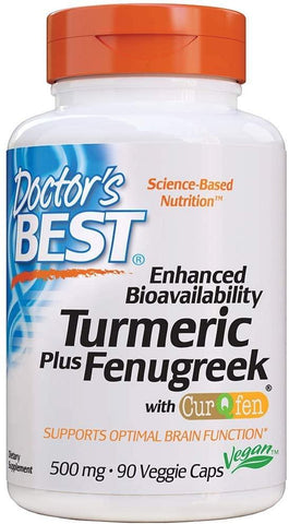 Doctor's Best Enhanced Bioavailability Turmeric + Fenugreek - 90 vcaps