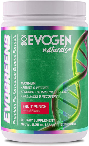 Evogen Evogreens Naturals, Fruit Punch - 234g