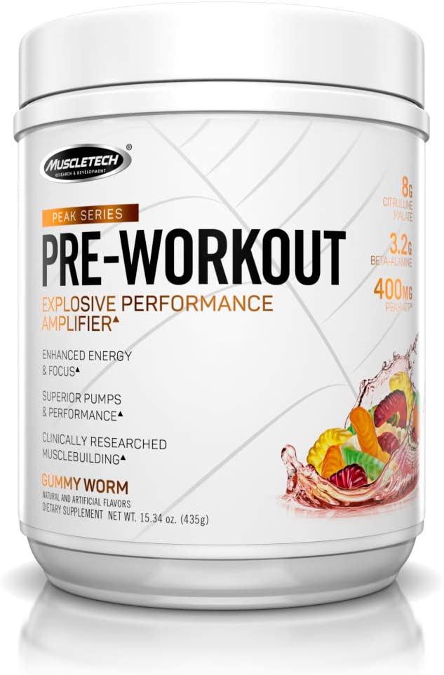 MuscleTech Peak Series Pre-Workout, Gummy Worm - 435g