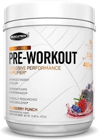 MuscleTech Peak Series Pre-Workout, Wildberry Punch - 421g