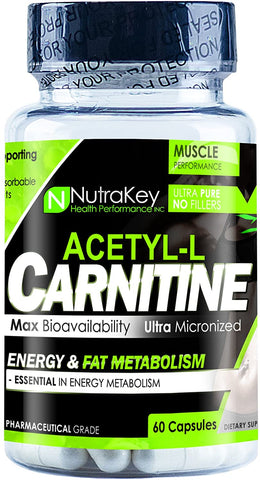 NutraKey Acetyl-L-Carnitine, 500mg - 60 caps