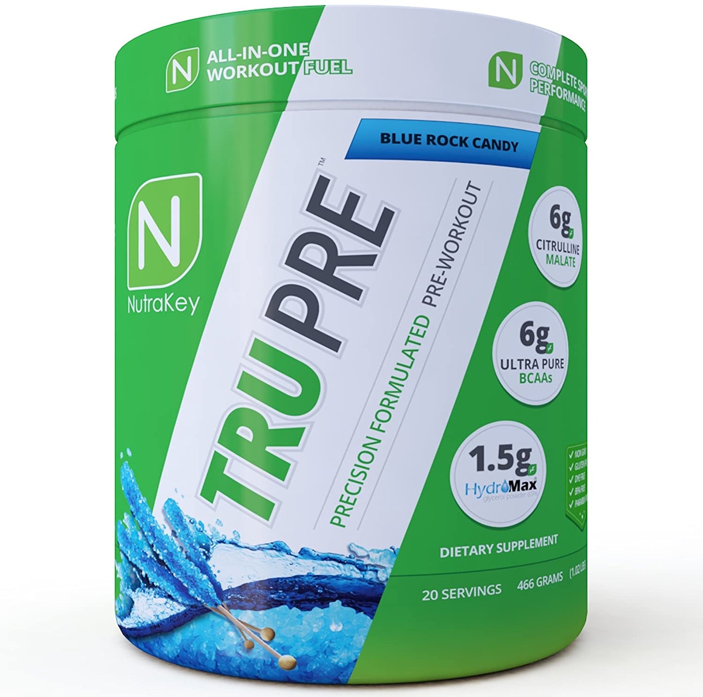 NutraKey Tru Pre, Blue Rock Candy - 460g