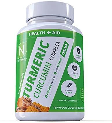 NutraKey Turmeric Curcumin Complex - 180 vcaps