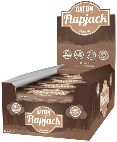Oatein Low Sugar Flapjack, Chocolate Chip - 20 x 40g