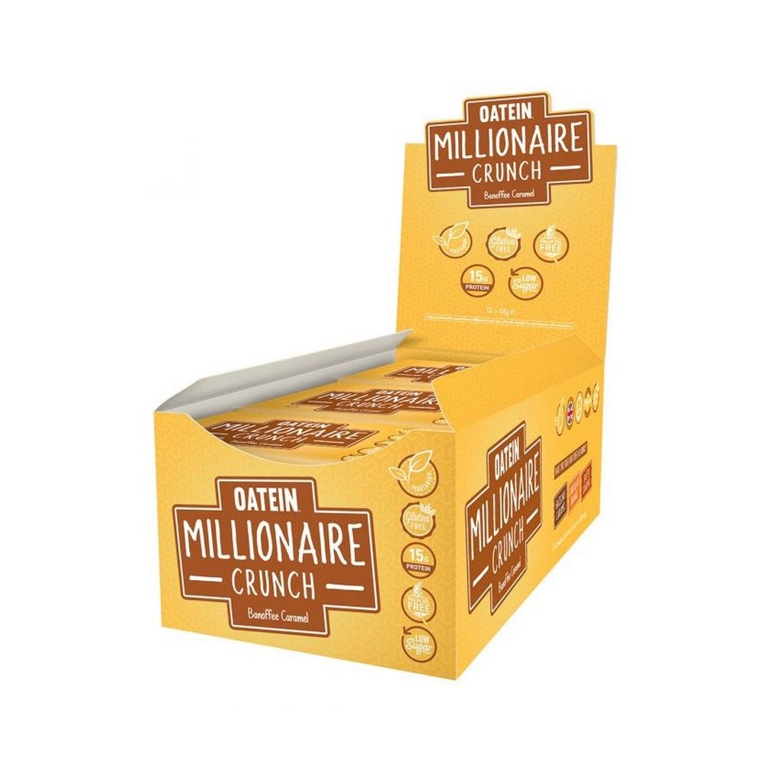 Oatein Millionaire Crunch, Banoffee Caramel - 12 x 58g