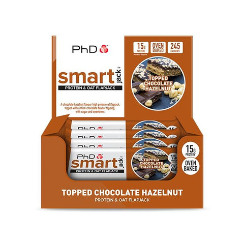 PhD Smart Jack, Topped Chocolate Hazelnut - 12 bars