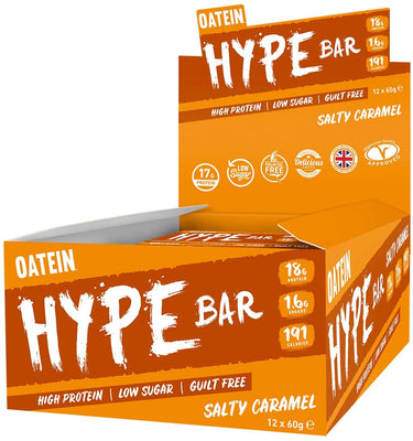 Oatein Hype Bar, Salty Caramel - 12 x 60g