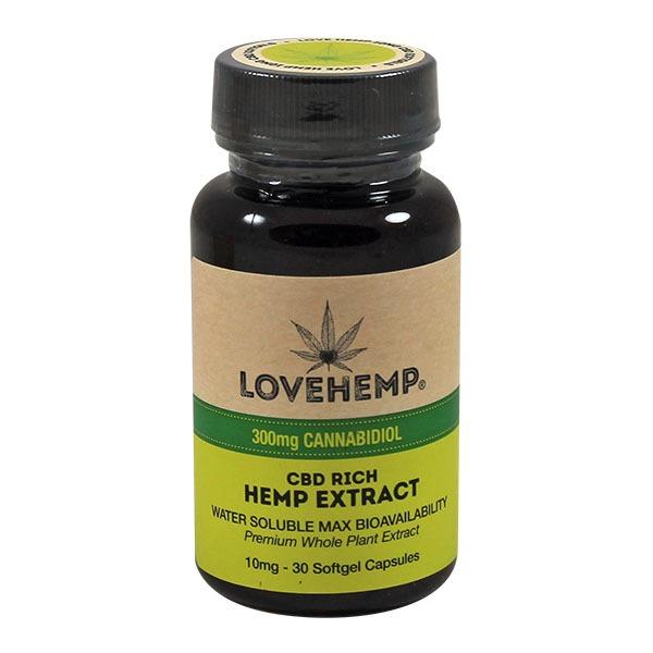 Love Hemp CBD Rich Hemp Extract, 300mg - 30 softgels