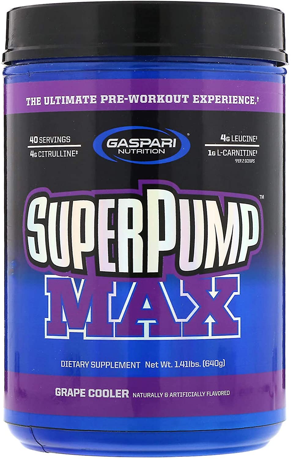 Gaspari Nutrition SuperPump MAX, Grape Cooler - 480g