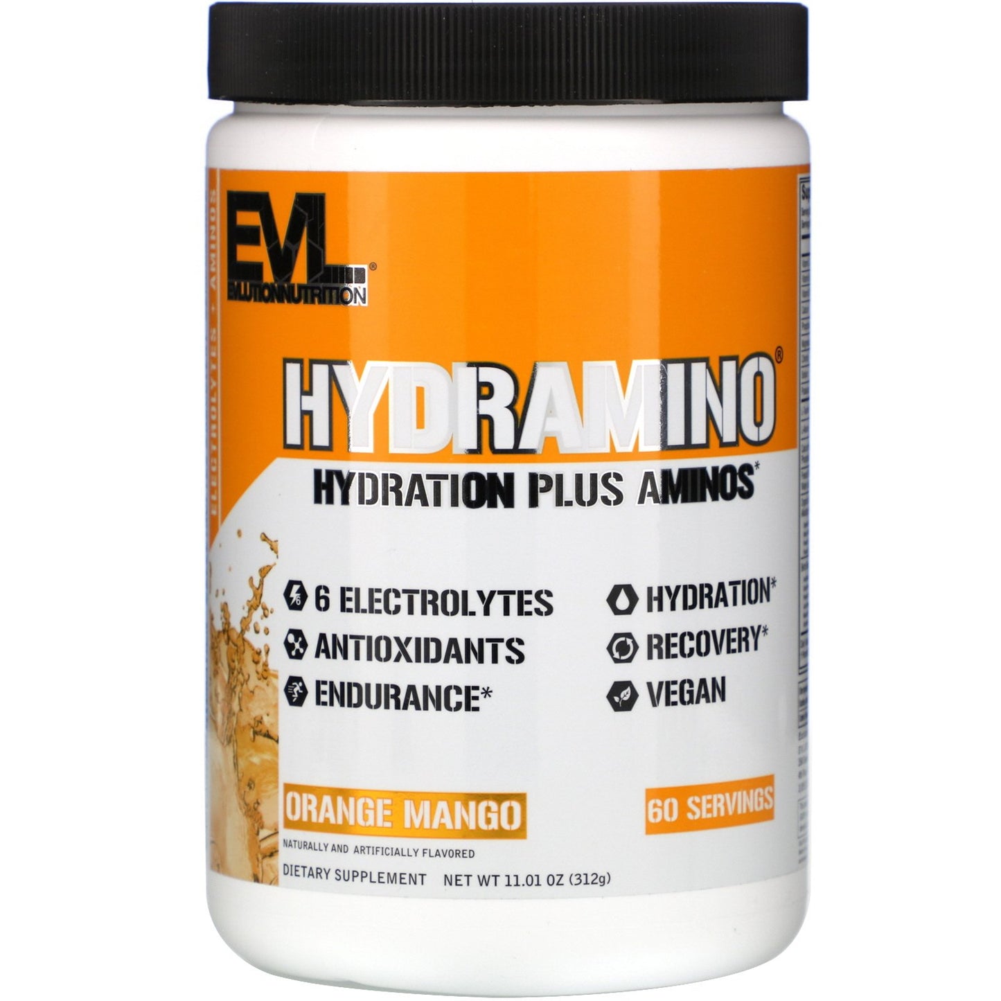 Evlution Nutrition Hydramino, Orange Mango - 312g