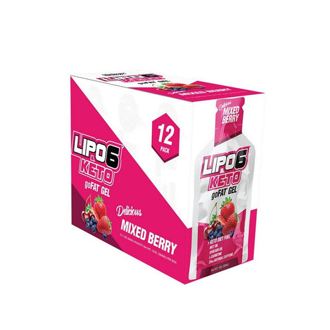 Nutrex Lipo-6 Keto goFAT Gel, Mixed Berry - 12 packs